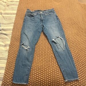 Lucky Brand - Mid Rise Distressed Blue Women's Jeans